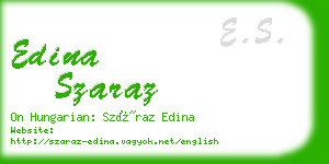 edina szaraz business card